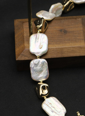 巴洛克珍珠项链女天然小众设计串珠锁骨脖颈链复古ins风原创饰品