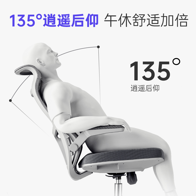 永艺撑腰椅大s电脑椅家用人体工学椅舒适久坐椅子升降转椅办公椅 - 图3