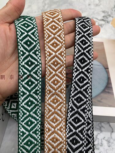 织带涤棉间色 服装辅料装饰带彩带DIY窗帘饰品柔软菱格裤腰绳格子 - 图3