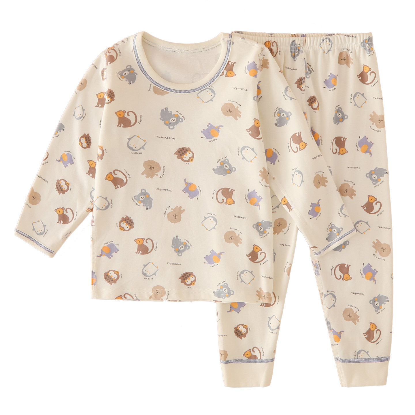 Children's Pure Cotton Underwear Set Boneless Autumn Clothes and Autumn Pants