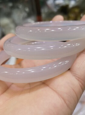 玛瑙玉髓白玉女款手镯玉石手镯玛瑙玉器    工厂货源