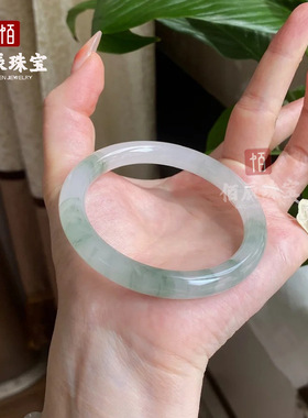 金丝玉手镯新疆天山翠玉气质清新女款昆仑雪翠细圆条镯
