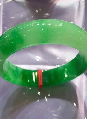 随机天然缅甸老坑货翡翠手镯女款冰糯种飘花阳绿色翡翠玉手