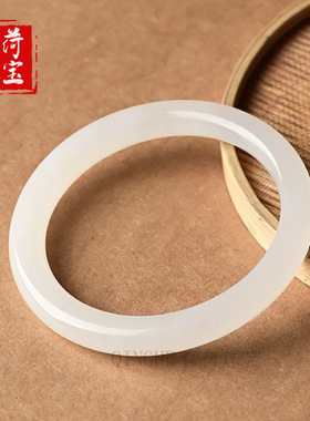 外蒙料碧玉手镯细条少女款菠菜绿色昆仑羊脂白玉圆条玉石玉镯子