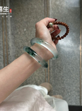 仿独龙玉冰种飘花玉石手镯石英岩玉翡翠玉镯子小红书