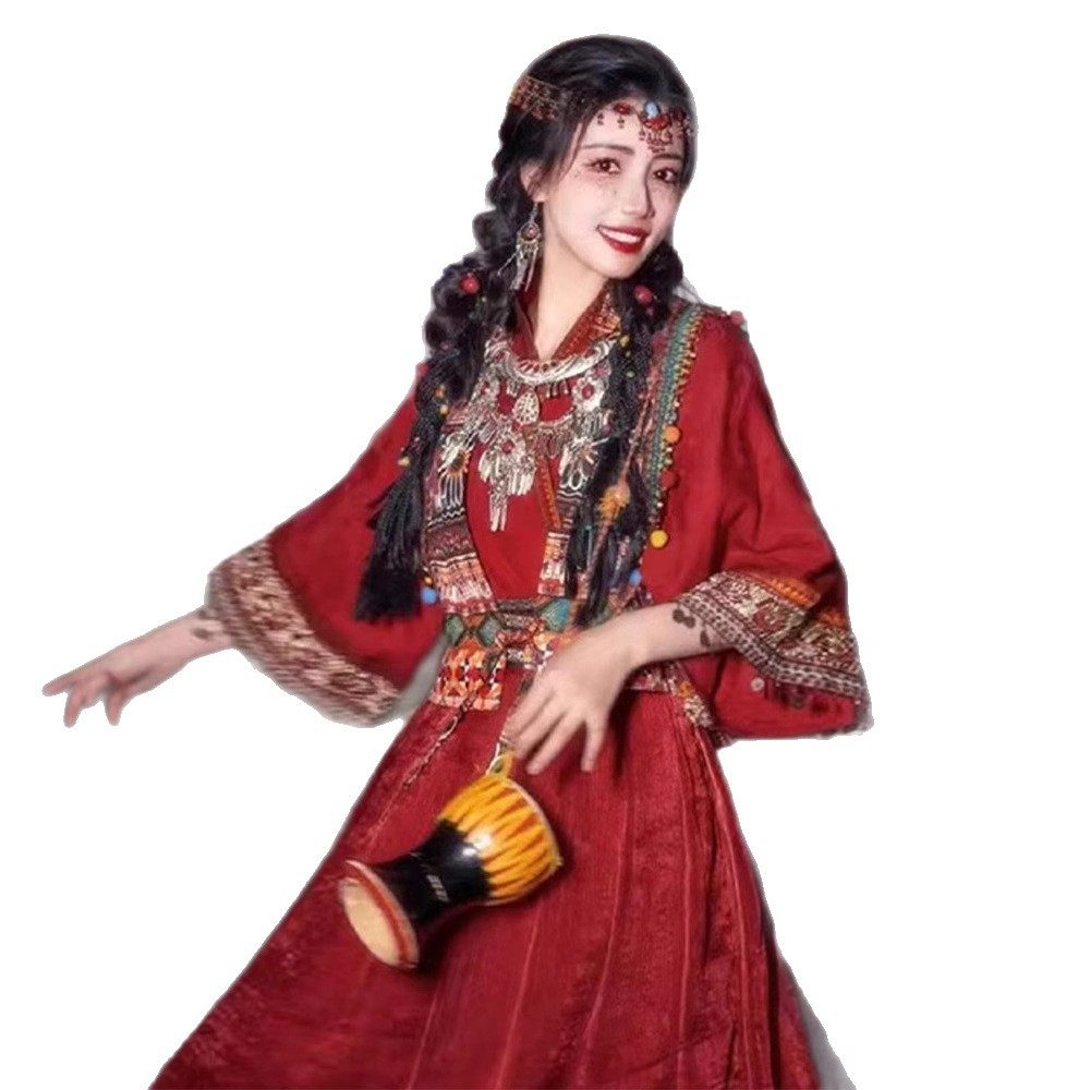 苗疆少女汉服苗疆公主异域风汉服春秋款西双版纳旅拍苗族古风汉服,淘宝优惠券,粉丝福利购,淘宝优惠卷