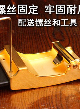 五角星皮带黄铜腰带牛皮定制