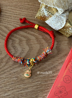 新年红绳！！信者得旺旺旺 财、平安、福气手绳 手工编织