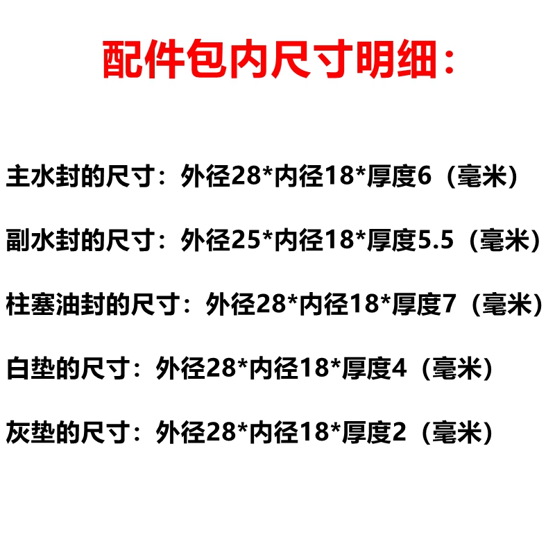 冠宙大乘18M商用洗车机刷车水泵高压水枪泵头修理包单向阀门水封