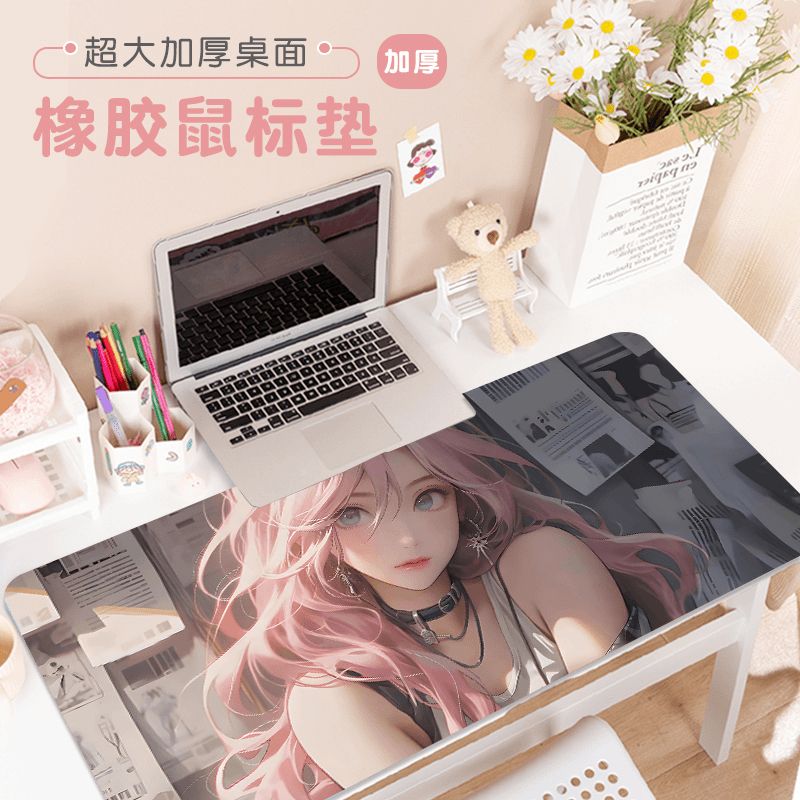 萨勒芬妮英雄联盟鼠标垫超大号金克丝LOL电竞动漫游戏办公桌垫子