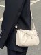 Pleated cloud square handbag armpit bag for women