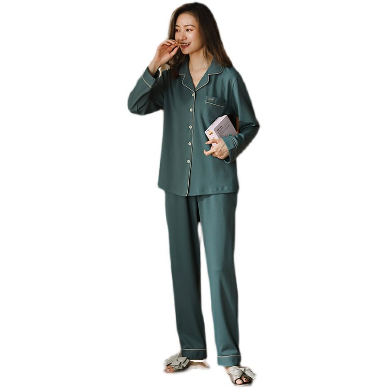 春秋长袖情侣睡衣纯棉女休闲开衫秋冬宽松全棉男士翻领家居服套装,淘宝优惠券,粉丝福利购,淘宝优惠卷