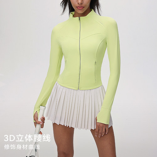 【限时折扣】运动外套春秋女修身高弹力休闲户外长袖上衣JK034 - 图1