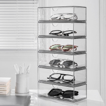 Spectacle frame Sub-shelf Counter Ink Mirror Sunglasses Placement Cabinet Tabletop Display Props Contain box Dust-proof transparent