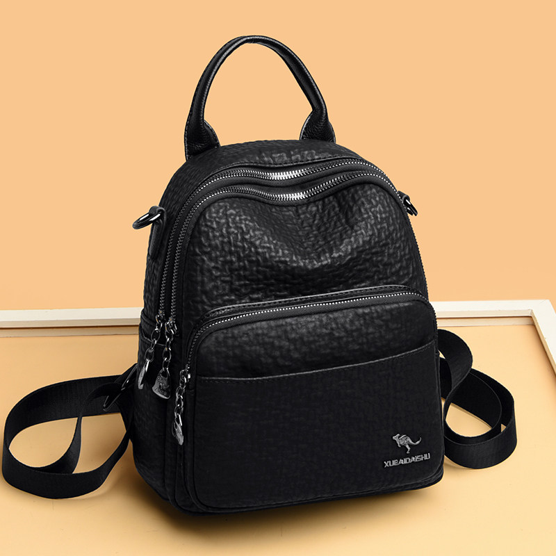 真皮小背包女2023新款夏高级感中年妈妈包软皮多功能旅行背包书包,淘宝优惠券,粉丝福利购,淘宝优惠卷