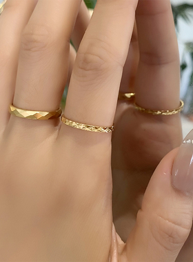 戒指女小众设计素圈戒指