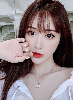 猫眼石韩国花朵微镶少女风锁骨链