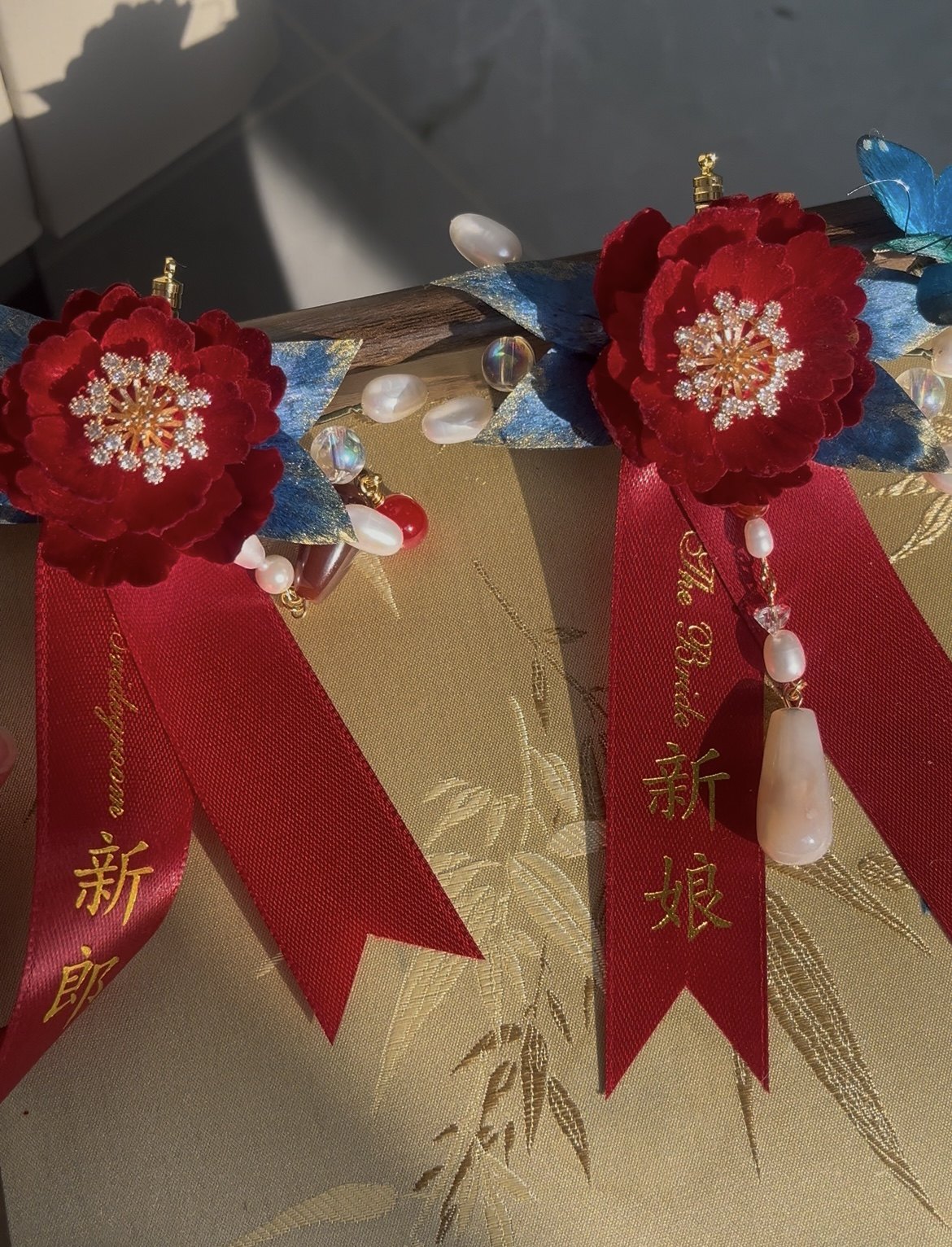 【一期一会手工坊】绒花胸花新郎新娘婚庆饰品配件材料胸针手作,淘宝优惠券,粉丝福利购,淘宝优惠卷