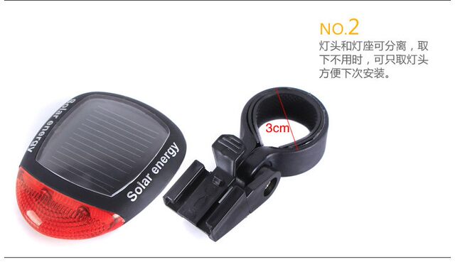 Rechargeable Solar Night Riding Warning Dead Flying Bicycle Tail Light