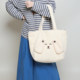 After the winter plush bag coffee color lamb wool shoulder bag women's large capacity tote bag big ear style plush bag
