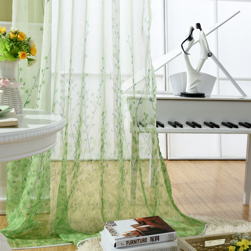 窗纱纱帘特价清仓成品窗帘阳台客厅卧室落地飘窗沙帘布料蓝色绿色,淘宝优惠券,粉丝福利购,淘宝优惠卷