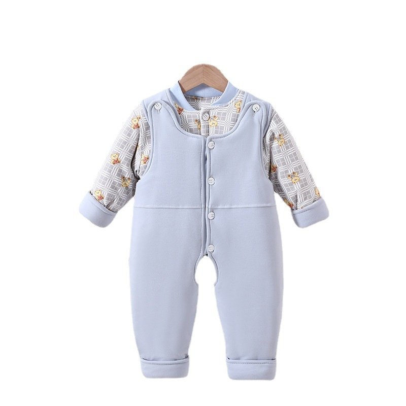 0-2岁手工棉花200g棉衣婴幼儿棉袄裤开脚碎花背带两件套加厚保暖,淘宝优惠券,粉丝福利购,淘宝优惠卷