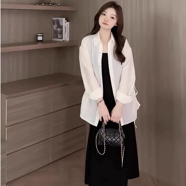 Sling nursing dress + shirt two-piece suit