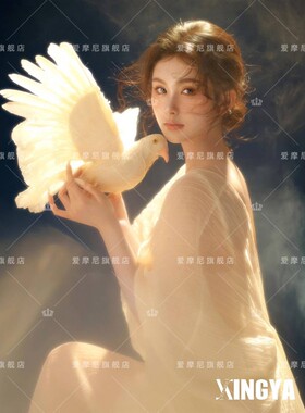 2026新款影楼神明少女氛围感法式复古油画风肖像写真艺术照服装