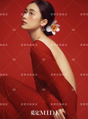2026新款影楼主题新年红色中国风气质肖像个人写真摄影艺术照服装