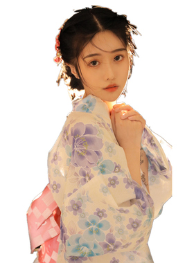 神明少女和服女正装传统清纯日式和服唯美连衣裙和风写真摄影服装