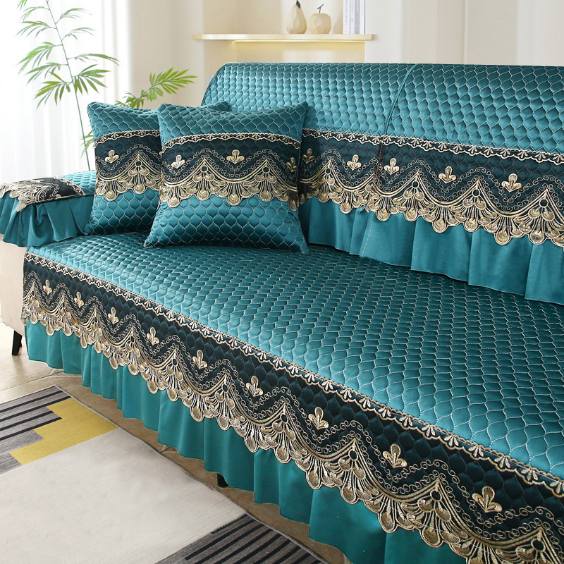 晶钻天丝沙发垫四季通用防滑坐垫子沙发套罩靠背巾简约加厚毛绒冬,淘宝优惠券,粉丝福利购,淘宝优惠卷