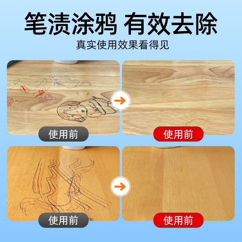 桌面清洁剂课桌椅强力去污学校办公小学生书桌去笔渍专用清洗神器