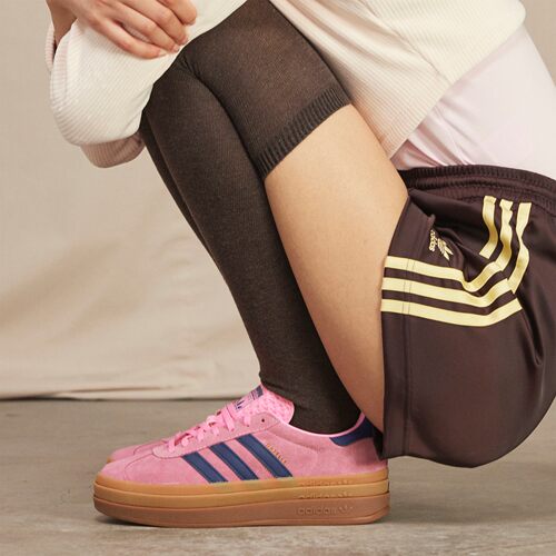 Adidas阿迪达斯GAZELLE BOLD 女经典厚底运动板鞋「T头鞋」H06122 - 图0