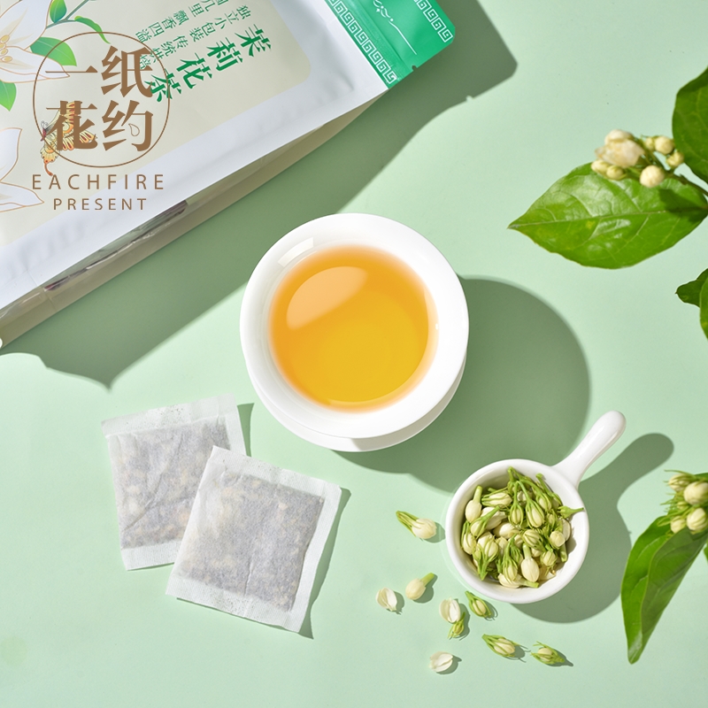 【方圆几里】茉莉花茶绿茶包浓香型袋泡横县茉莉花草茶叶冷泡茶包 - 图0