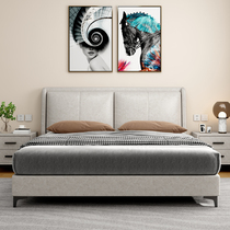 Nordic Free Wash Tech Bunk Bed Light Lavish Double 1 8 m Main Sleeper Wedding Bed Modern Minimalist Cloth Art Bed Removable 1 5