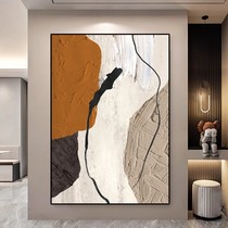 TY hand-painted oil painting Orange Living room hanging painting Abstract creaty painting Modern minimalist restaurant Xuanguan Decorative Painting