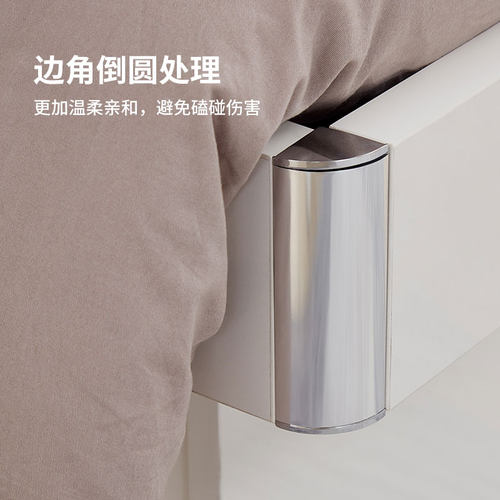 全友家居现代简约双人大床1米8主卧室家用板式床单人收纳储物床 - 图2