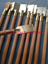 Chemical Security Screening Repair Long Wood Handle Pure Copper Shoveling Knife Paint Ash Oil Depot Station Chemical Fiber Spinning Copper Sheet Metal Harrowing Shovel Shovel Shovel