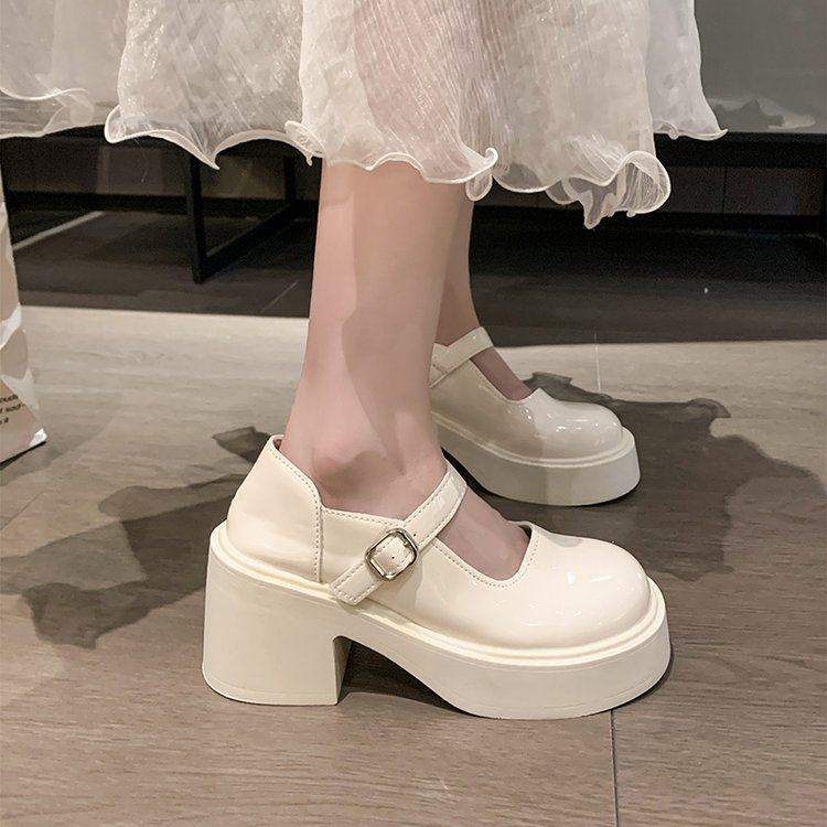 日系jk鞋小皮鞋女粗跟2025季新款厚底增高跟复古法式玛丽珍单鞋,淘宝优惠券,粉丝福利购,淘宝优惠卷