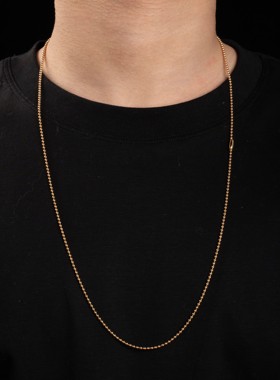 宗克罗心2MM圆珠项链百搭配链