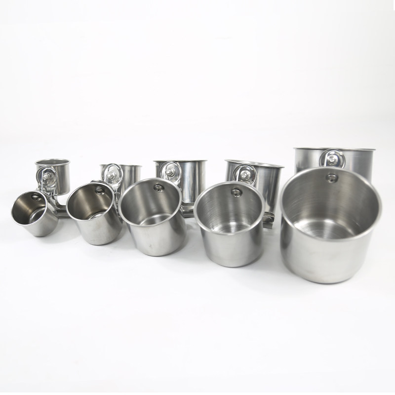 鹦鹉鸟用不锈钢食杯夹杯食盒食碗鸟笼带杯托带夹子喂食器画眉八哥,淘宝优惠券,粉丝福利购,淘宝优惠卷