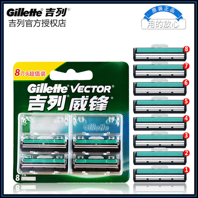 Gillette/吉列威锋双层剃须刀片手动剃须刀锋速老式刮胡刀架刀头 - 图0