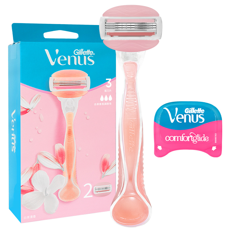 吉列女士剃毛刀venus刮毛器吉列锋速3层刀片剃须刀手动腋下除毛刀