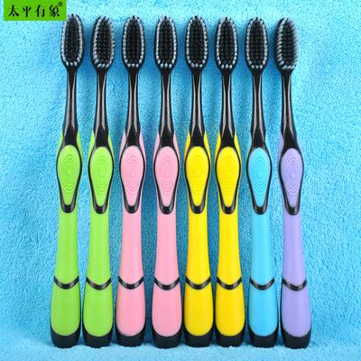 10支竹炭抑菌牙刷软毛成人