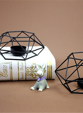 zakka杂货美式婚庆铁艺烛台创意礼品工艺品蜡烛台家居装饰摆件