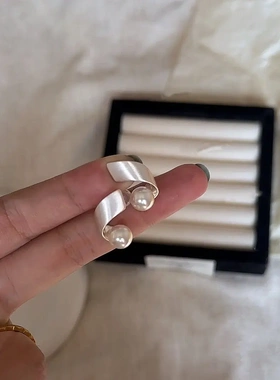 合金耳饰无耳洞耳饰文艺银色拉丝波浪耳夹小众设计百搭轻奢耳钉KD