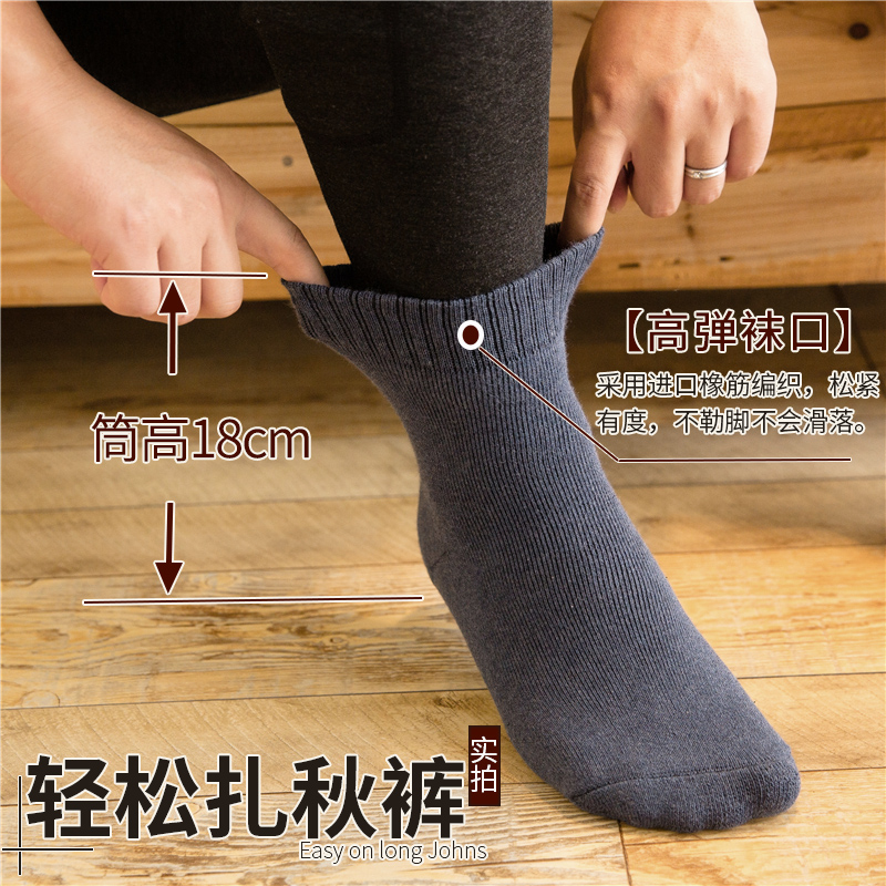 冬季纯棉加绒运动防臭男士毛巾袜子 质恋短袜/打底袜/丝袜/美腿袜