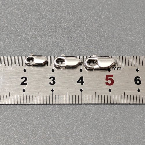 S925纯银项链扣头接口连接扣卡扣方形龙虾扣DIY珍珠手链配件扣 - 图2