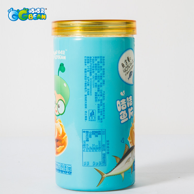 咭咭豆咭咭鱼片虾片50gx2桶礼包 咭咭豆膨化食品