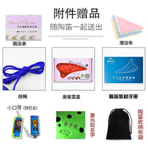 台湾TNG塑胶陶笛12孔高音SC中音6孔AC调十二孔塑料陶笛学生初学 - 图0
